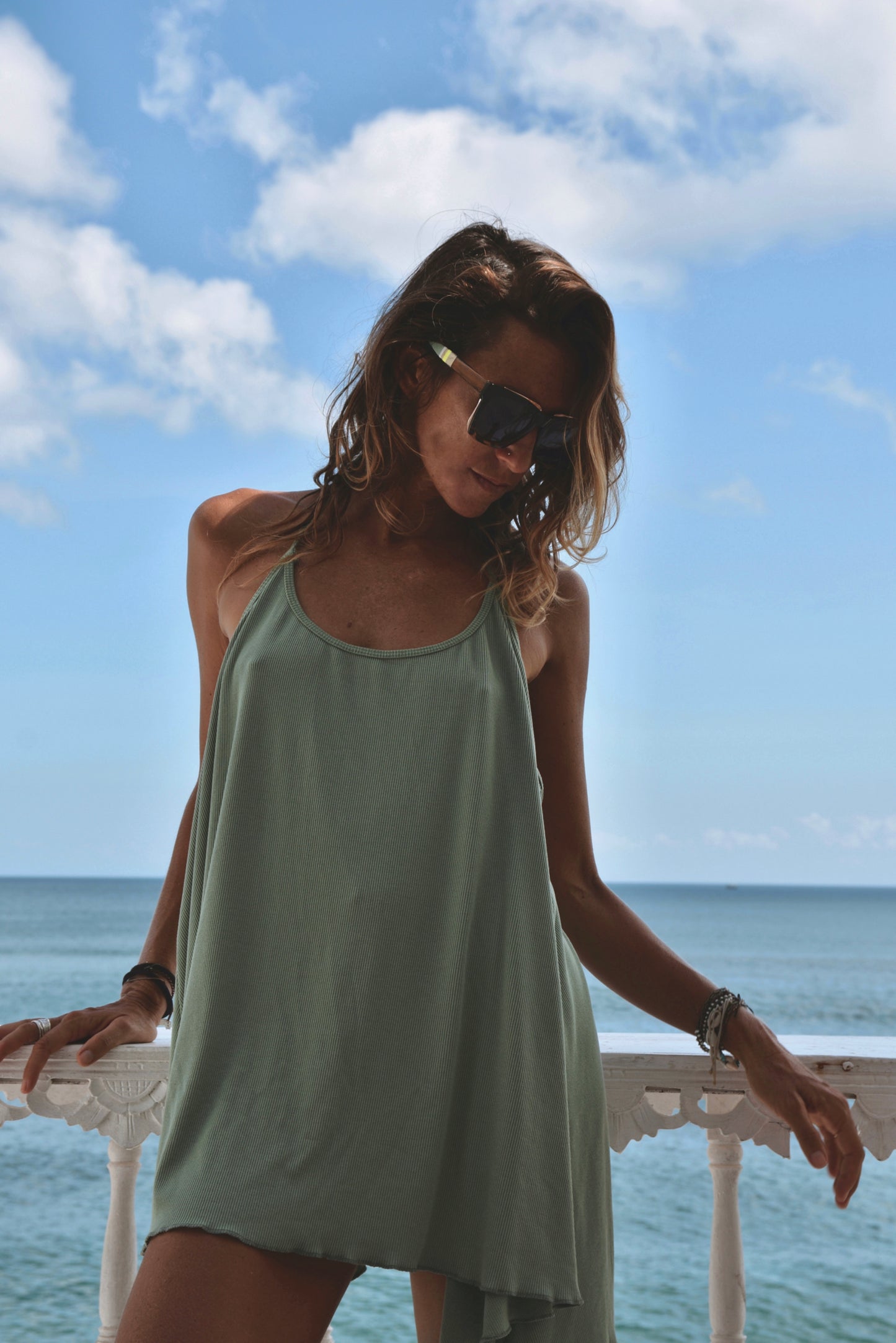 Green bamboo dress Tidur