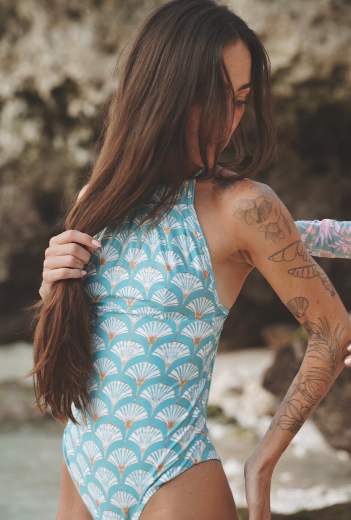 Azure Fan One-Piece