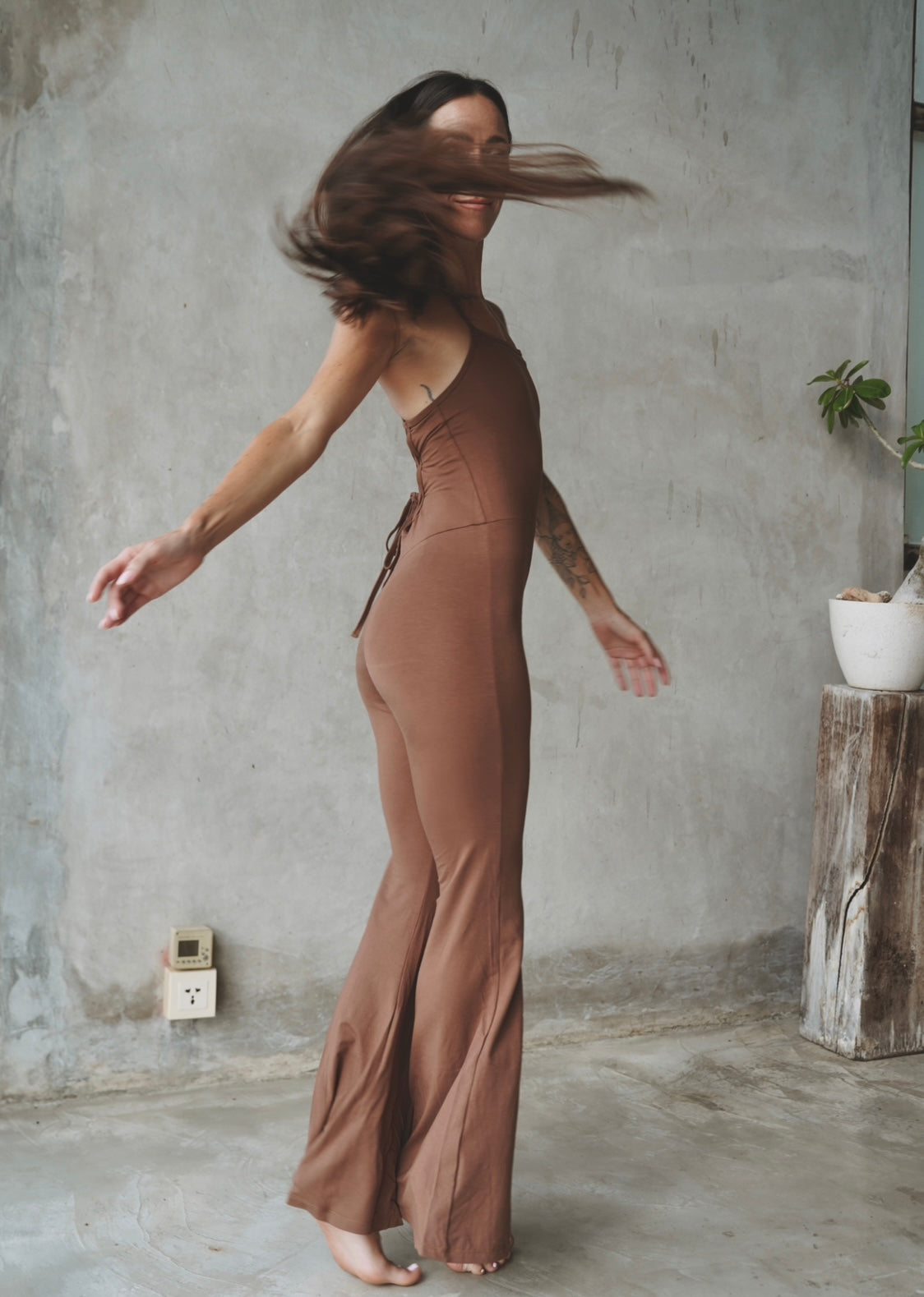 Flare Brown jumpsuit
