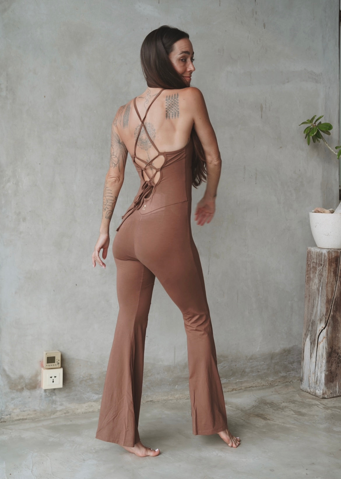 Flare Brown jumpsuit