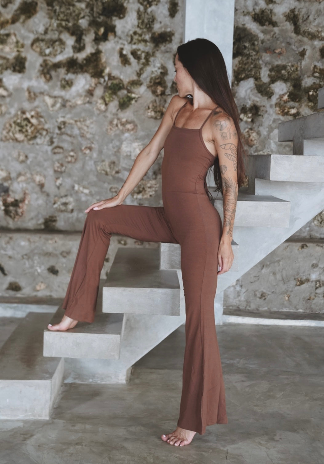 Flare Brown jumpsuit
