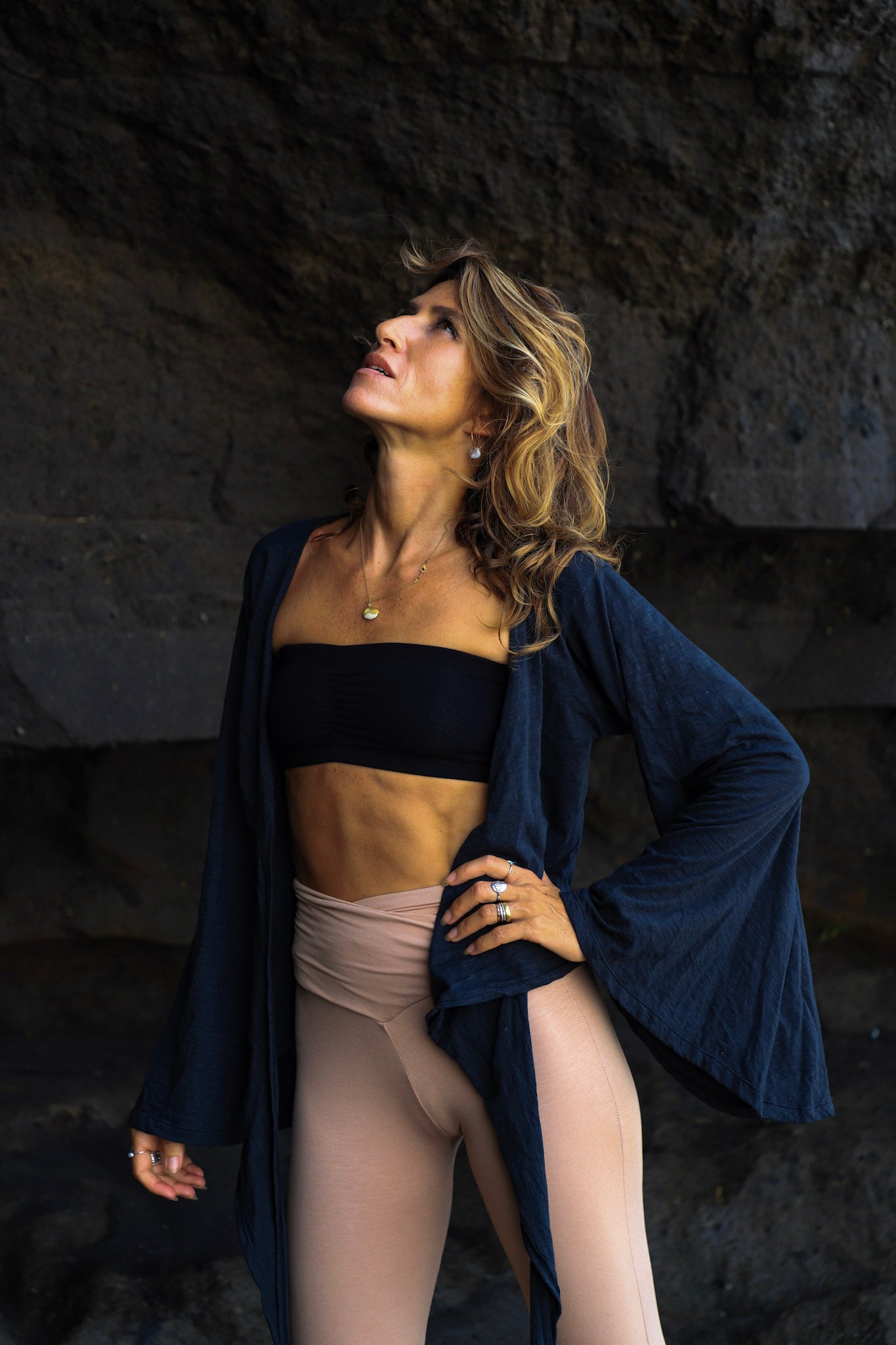 Black Bell wrap top