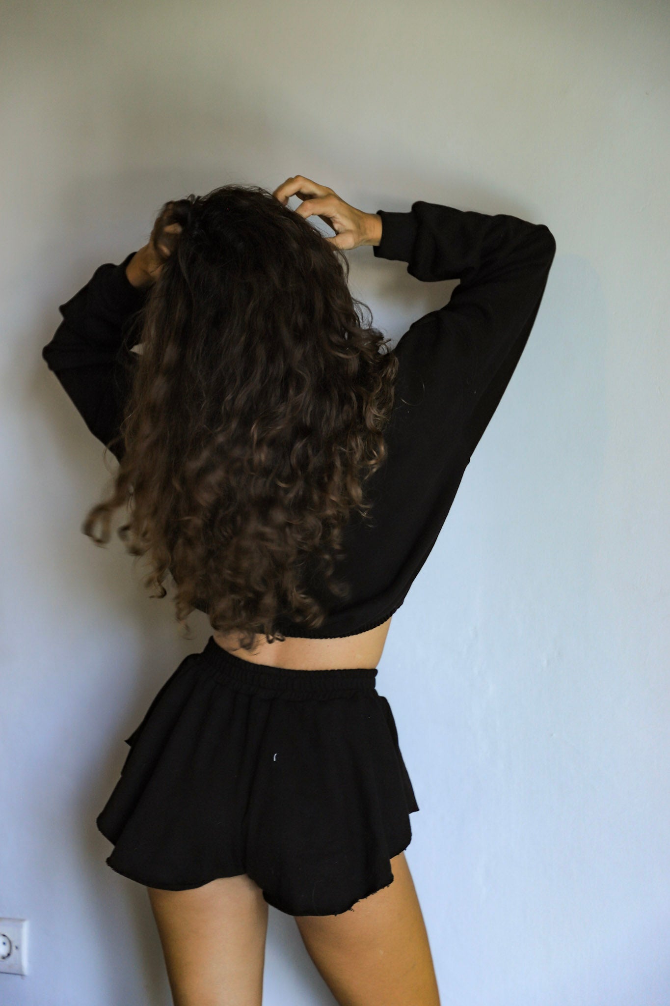 Smooth black soft jumper