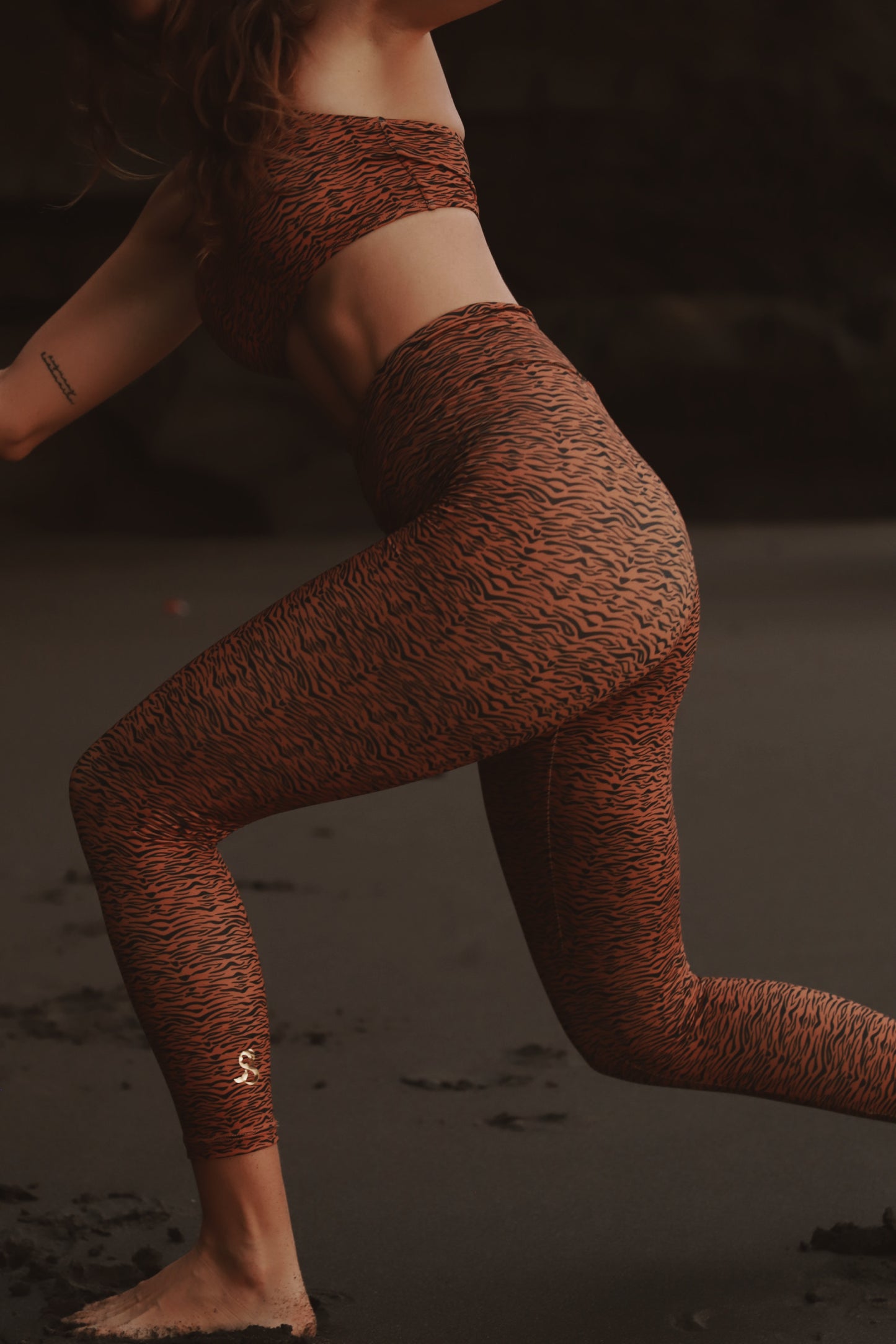 Smooth brown Tiger long set