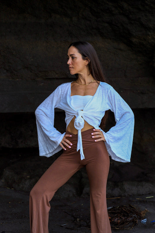 White Bell wrap top