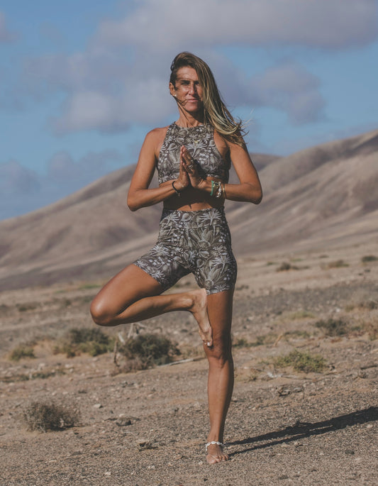 Brown Island Bloom Short Set