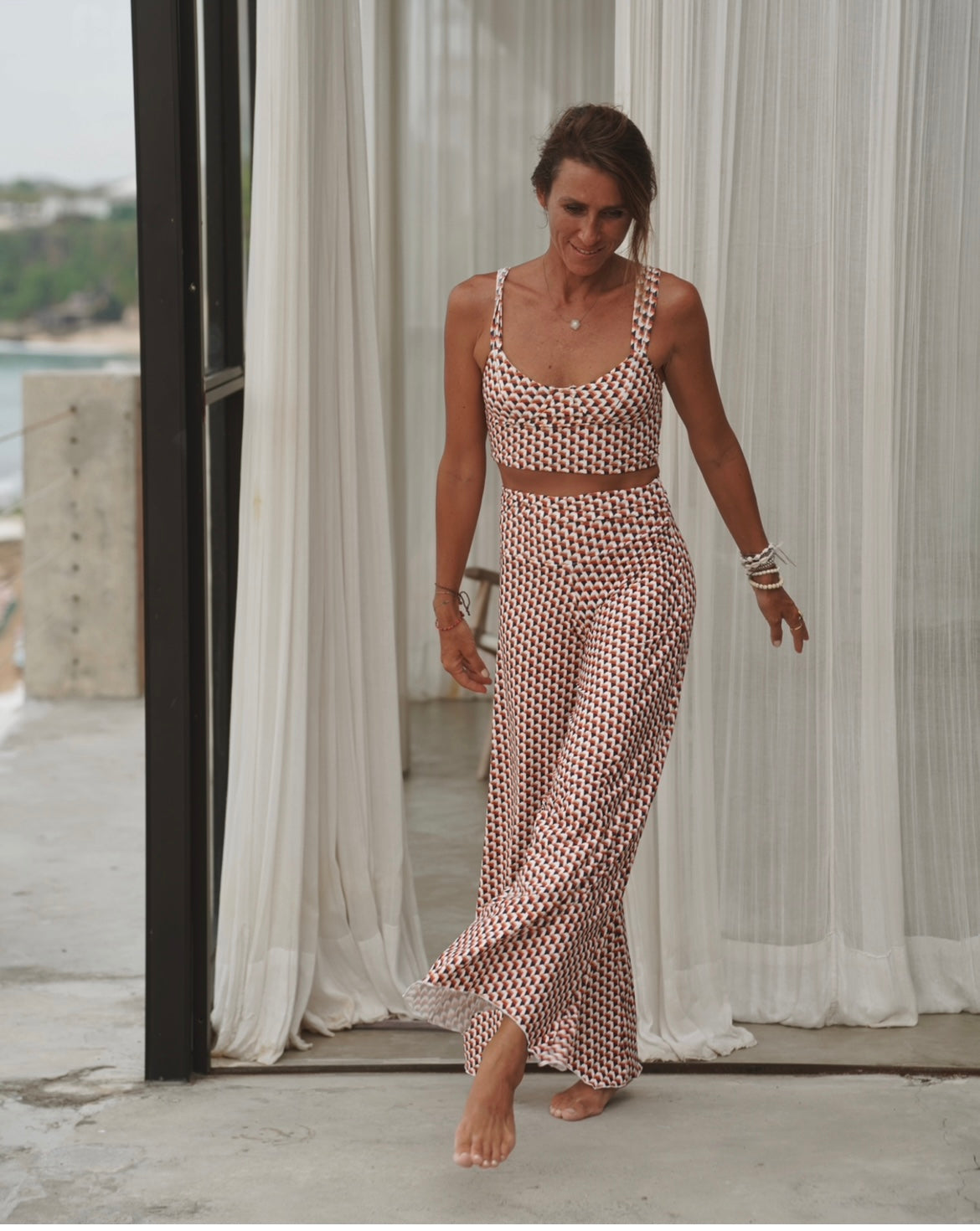 Leyla geometric corset set