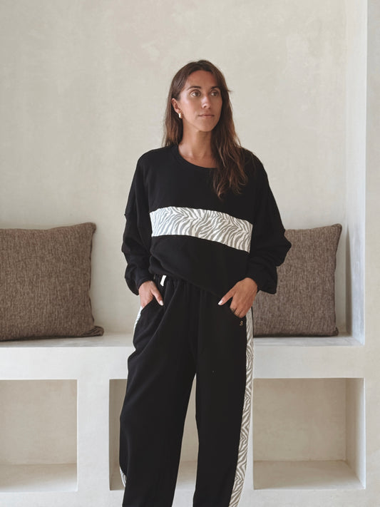 Zebra Organic Cotton jumper and soft pants set