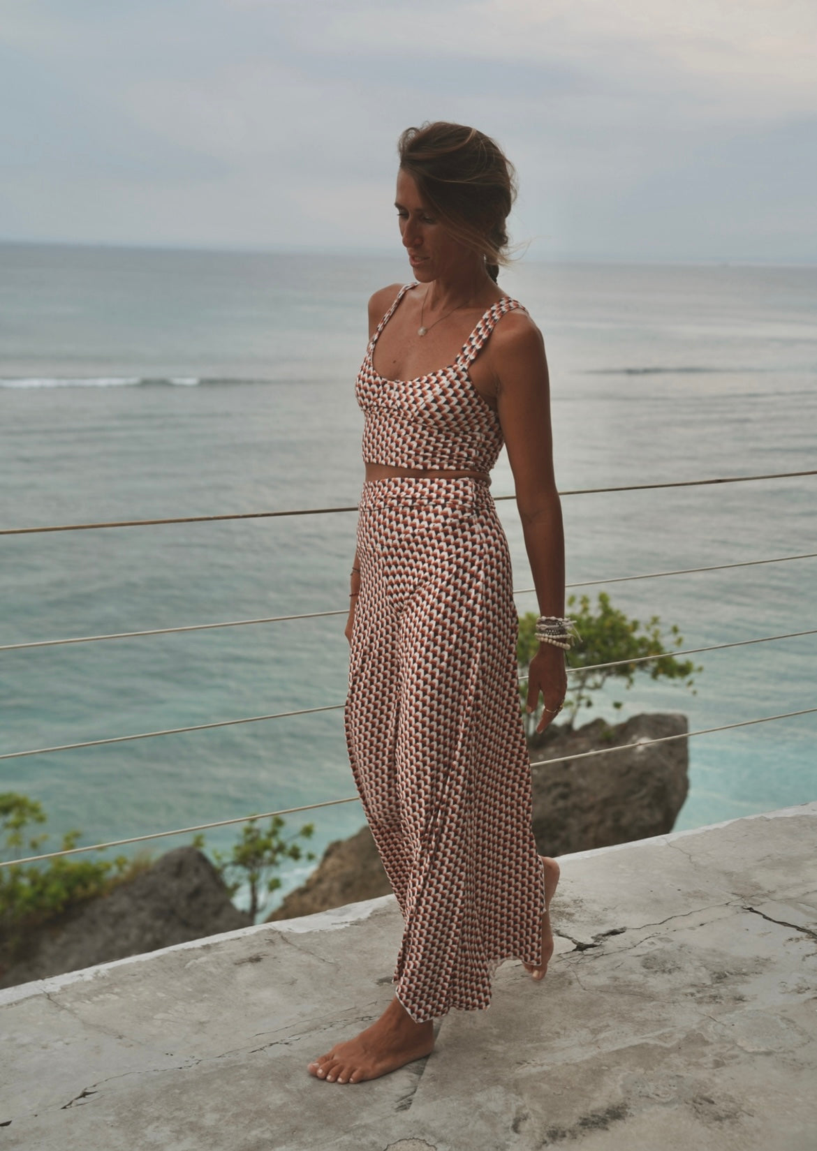 Leyla geometric corset set