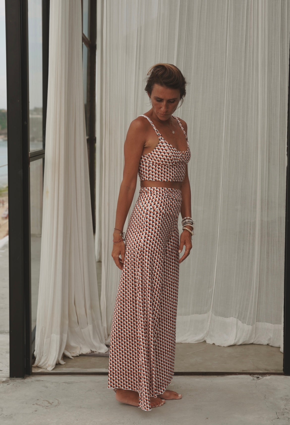 Leyla geometric corset set