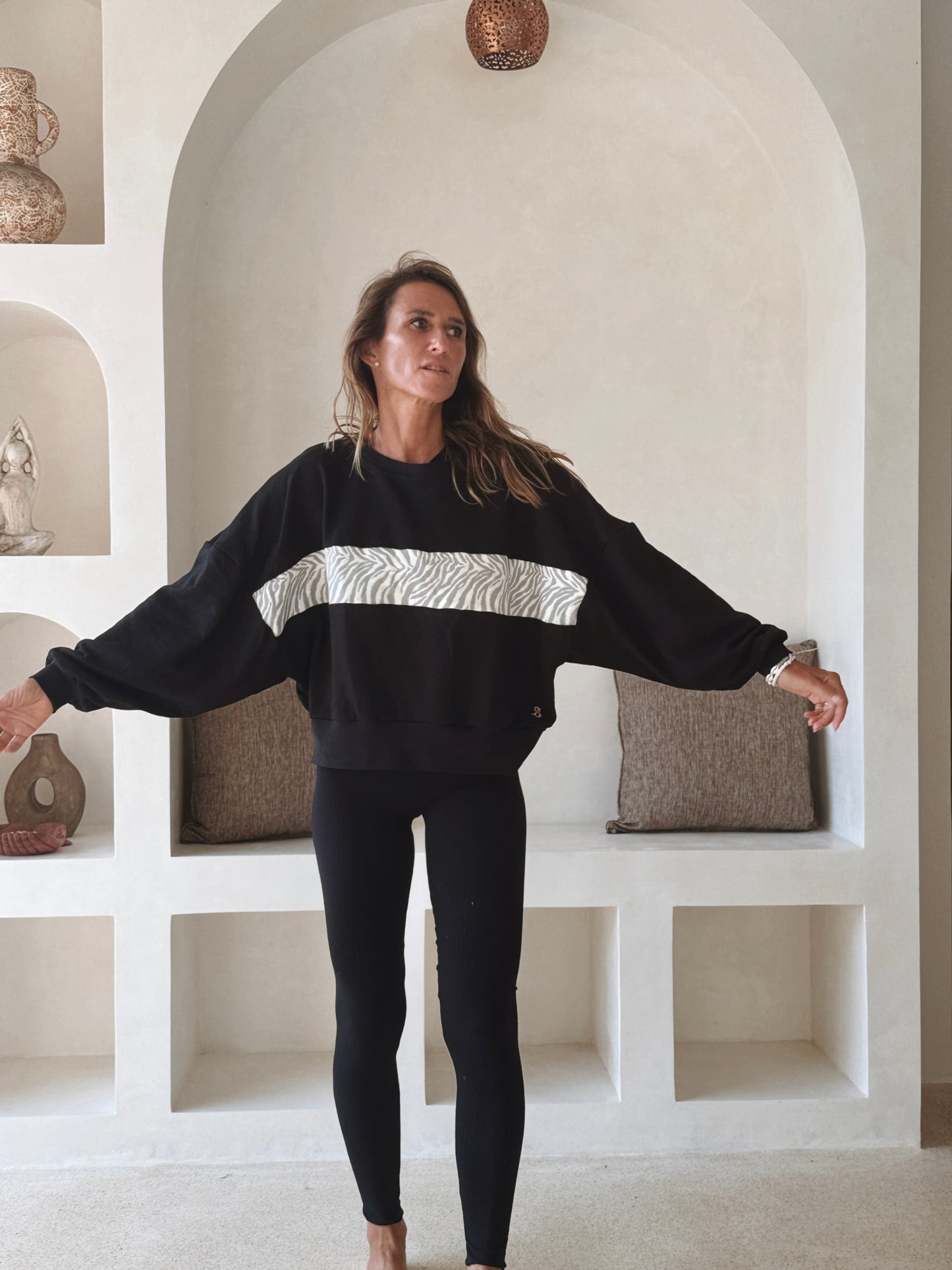 Zebra Organic Cotton jumper and soft pants set