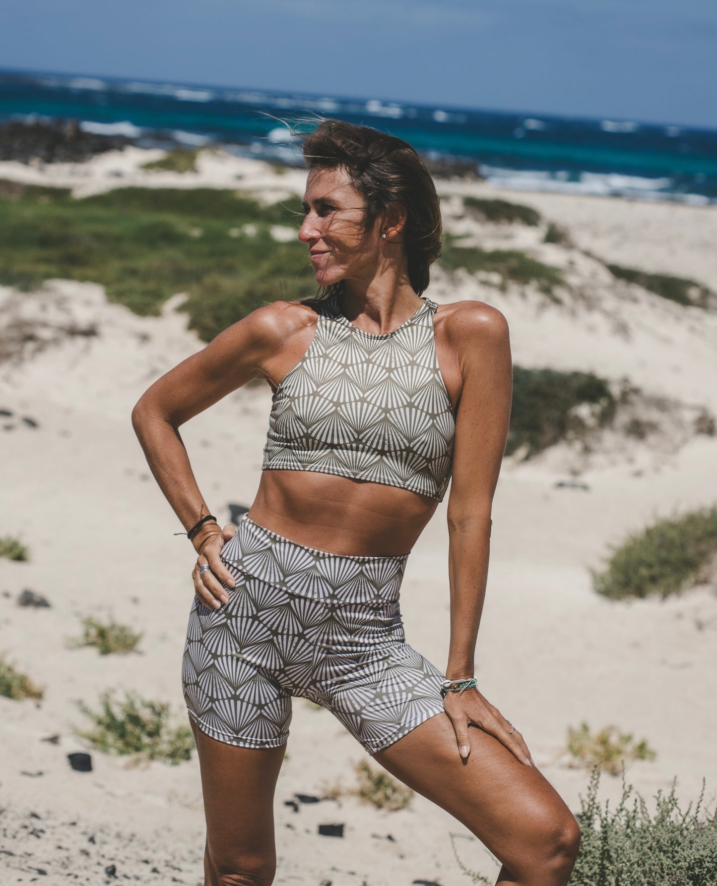 Brown Shell Short Set