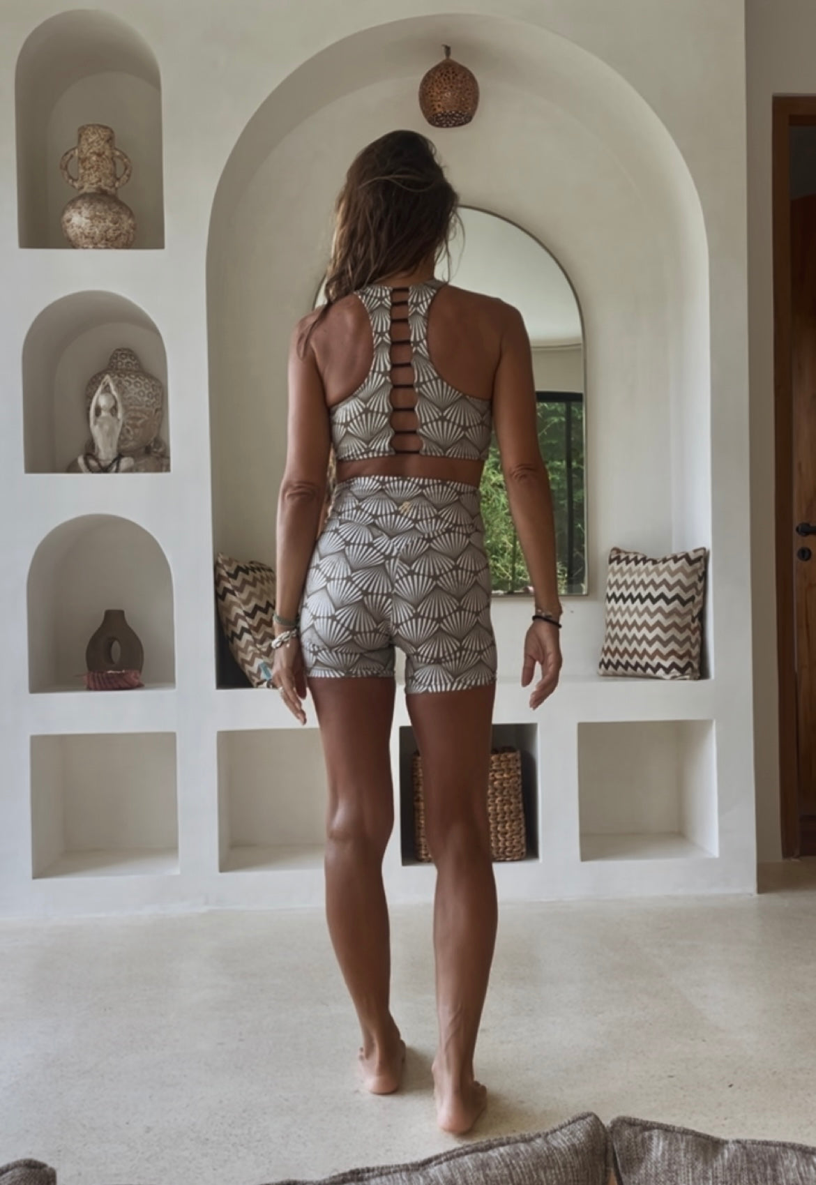Brown Shell Short Set