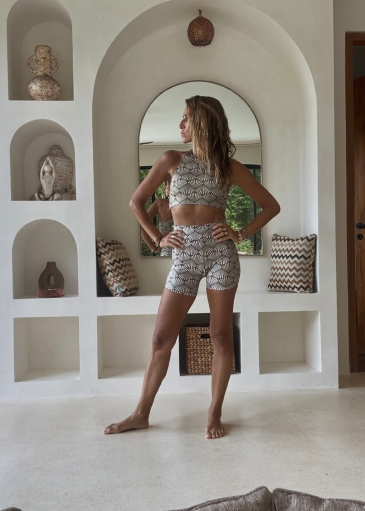 Brown Shell Short Set